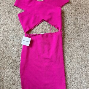 superdown Fuchsia Pink Stretch Bodycon Dress